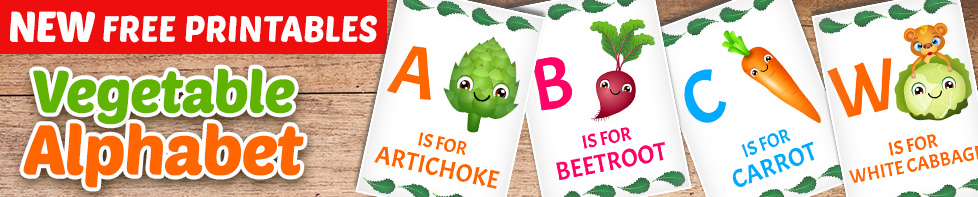 New - FREE PRINTABLES - Vegetable Alphabet