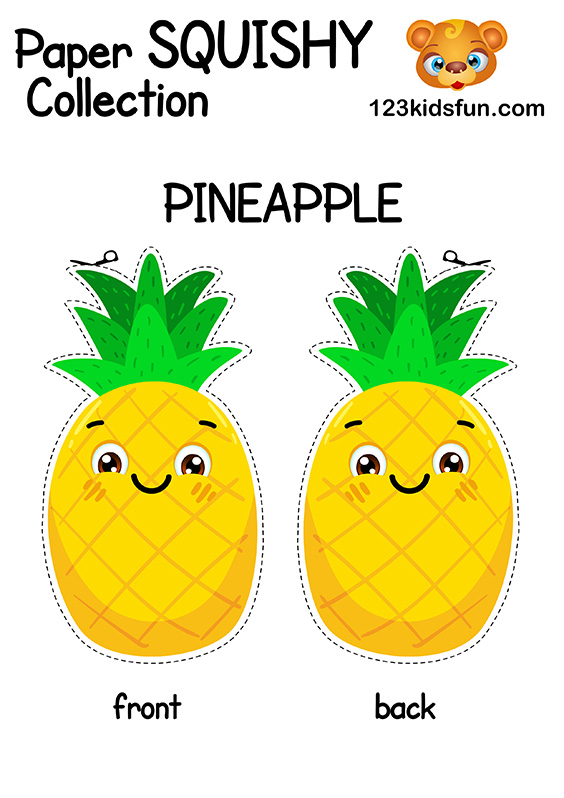 Free Paper Squishy Collection - Pineapple.