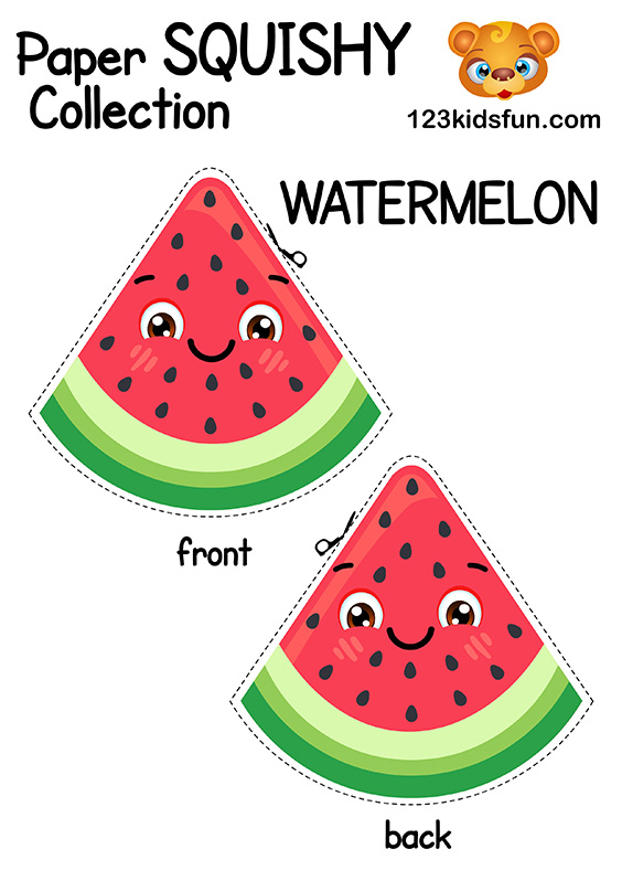Free Paper Squishy Collection - Watermelon.