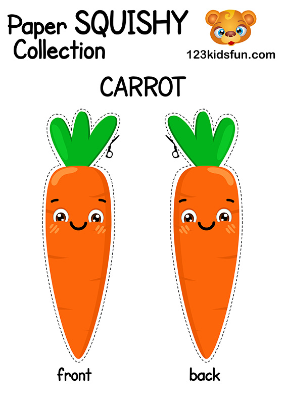 Free Paper Squishy Collection - Carrot.