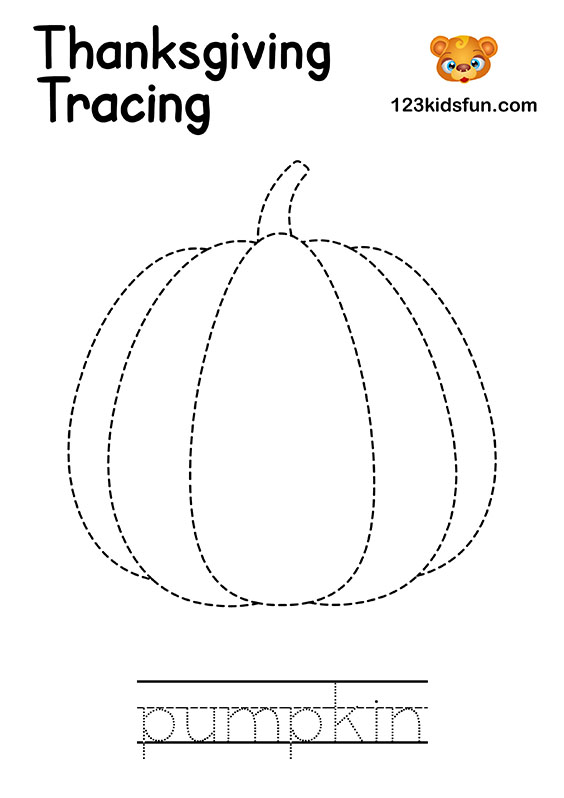 Thanksgiving Tracing Pumpkin – Homeschooling