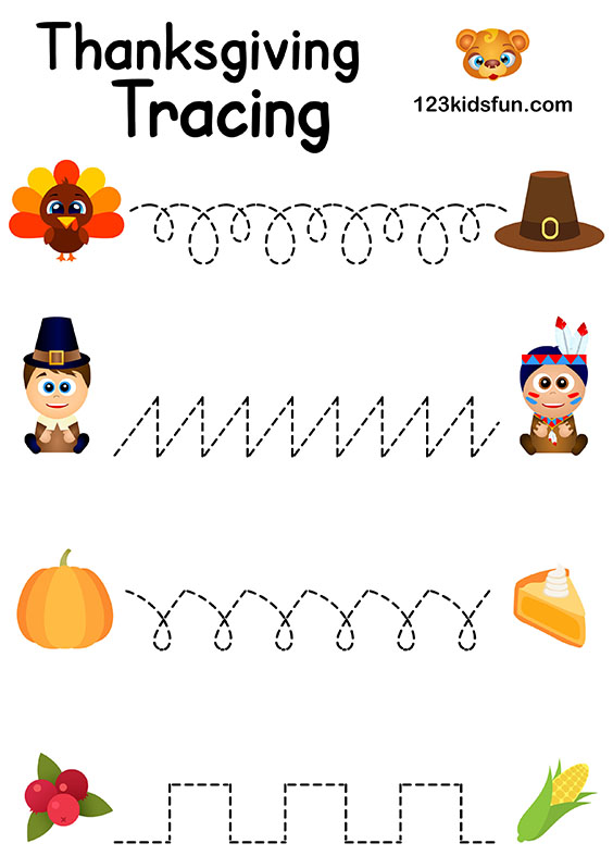 Thanksgiving Tracing Turkey – Homeschooling