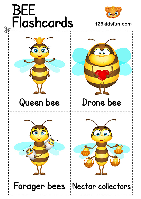 Bee game - Free Printables | 123 Kids Fun Apps