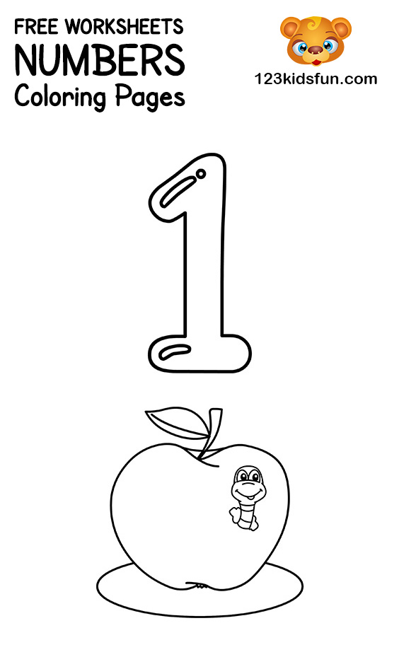 Homeschooling - Number Coloring Pages 1-10