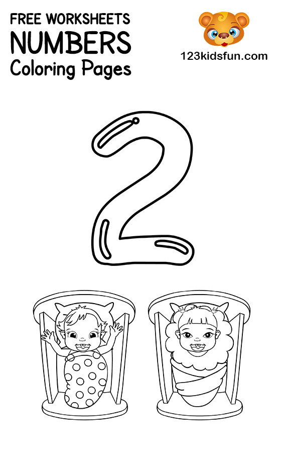 Number Coloring Pages 1-10