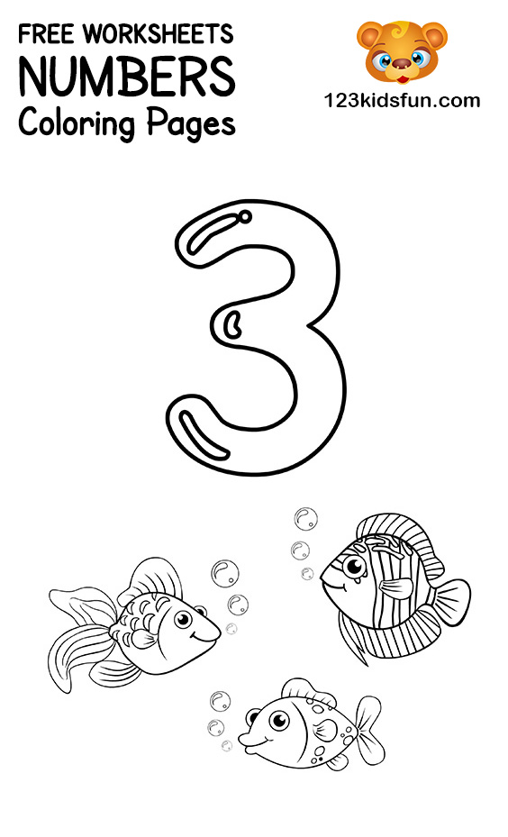 Number Coloring Pages 1-10