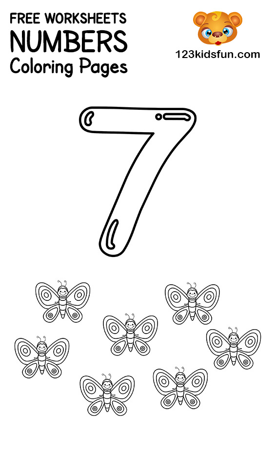 Number Coloring Pages 1-10