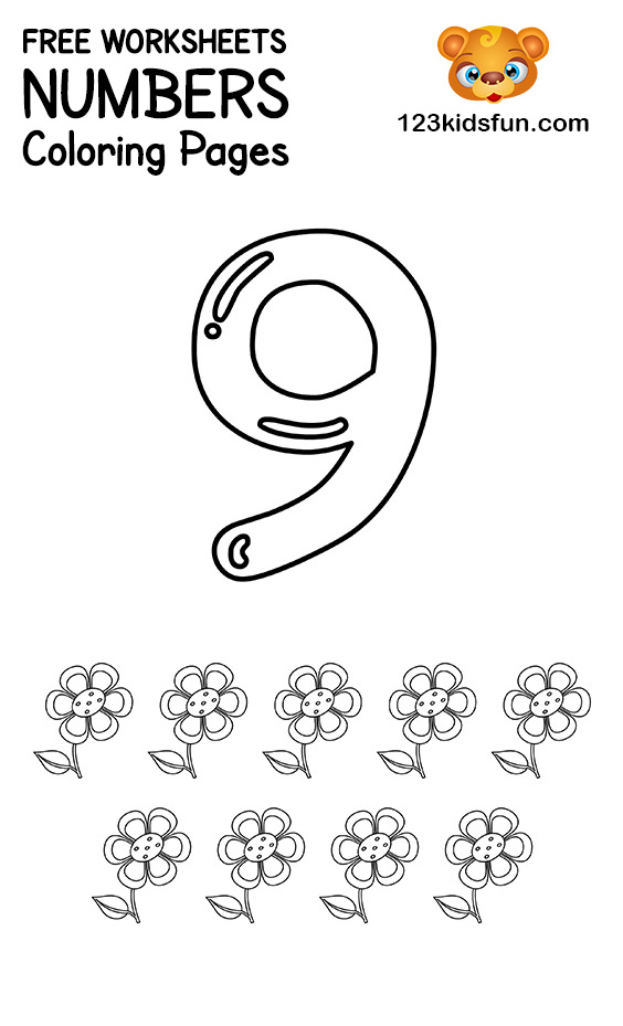 Homeschooling - Number Coloring Pages 1-10