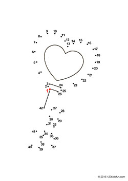 Valentine's Day Dot to Dot Printable