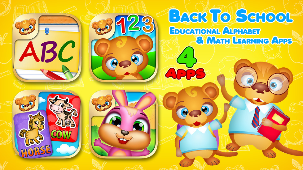 Back To School - Educational Alphabet & Math Learning Apps