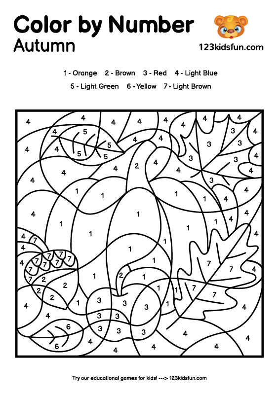 Color By Number Printable.