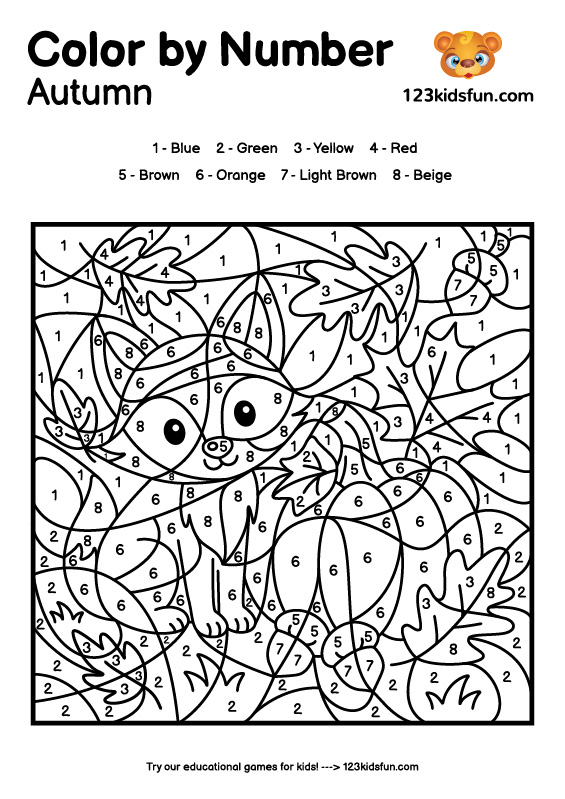 Color By Number Printable.