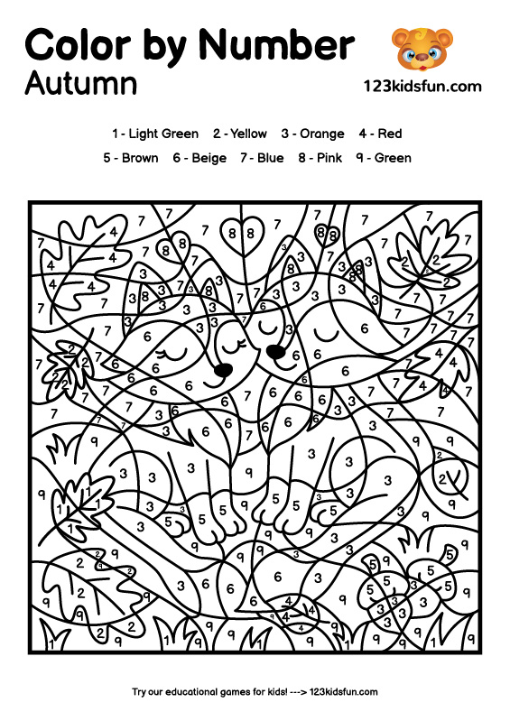Color By Number Printable.