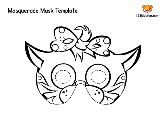 Free Printable Masquerade Masks Template 123 Kids Fun Apps