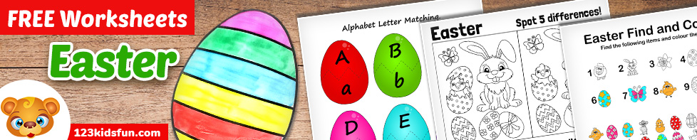 easter worksheets coloring homeschooling chick bunny egg basket