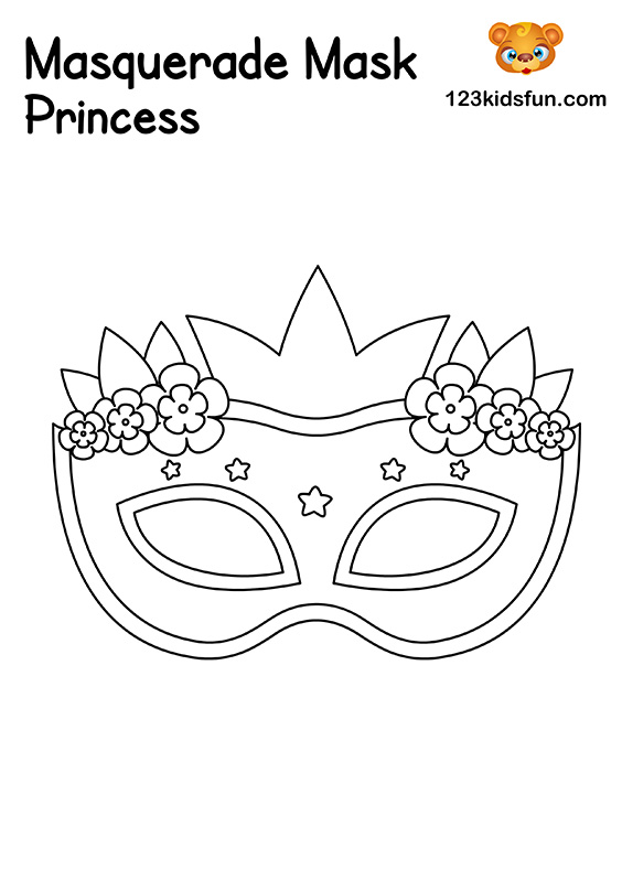 Free Printable Masquerade Masks Template 123 Kids Fun Apps