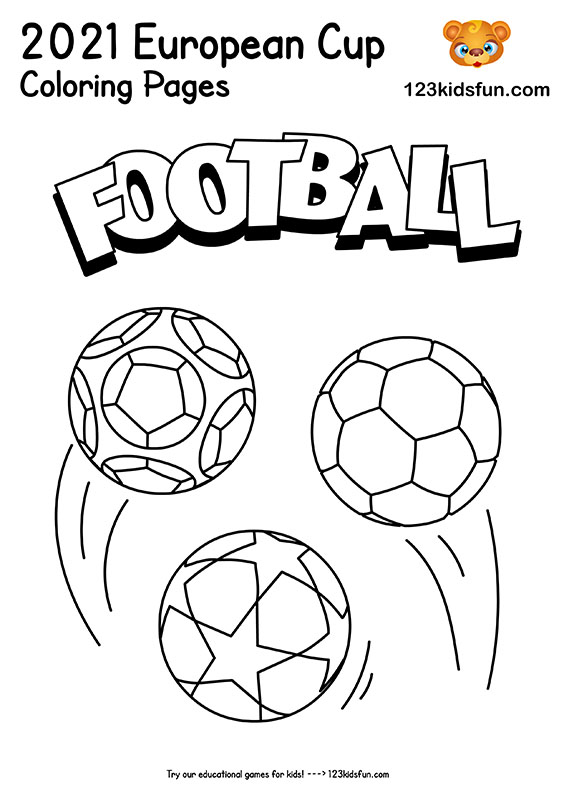 European Cup 2021 - Football Coloring Pages for Kids