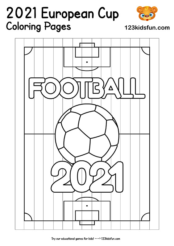 European Cup 2021 - Football Coloring Pages for Kids