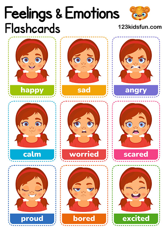 Feelings & Emotions Flashcards for Kids