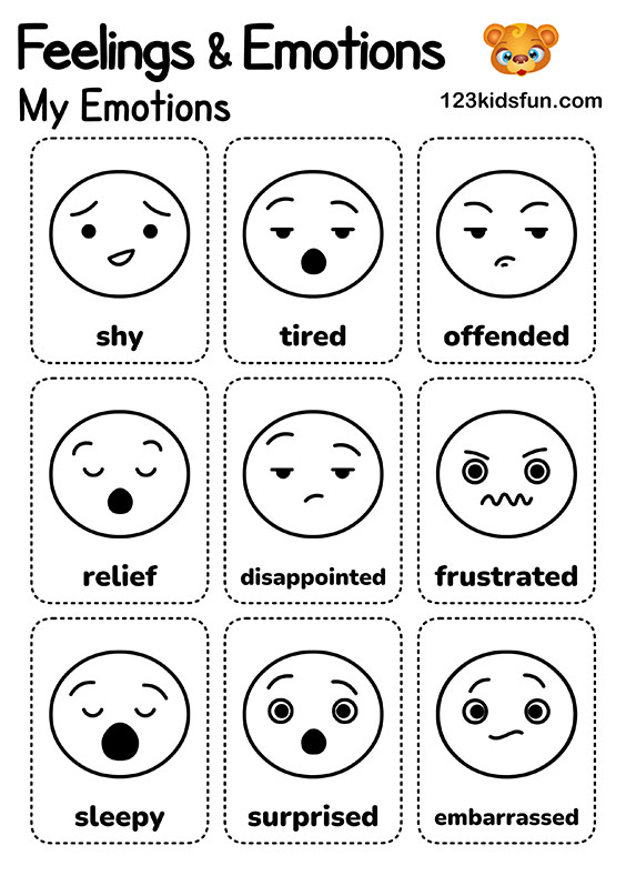 My Emotions - Free Activity Printable for Kids