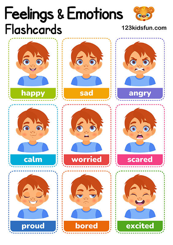 Feelings & Emotions Flashcards for Kids