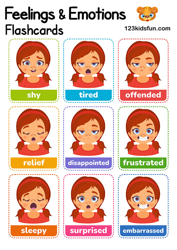 Feelings & Emotions Flashcards for Kids