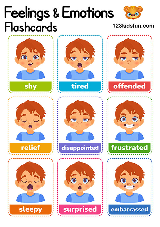 Feelings & Emotions Flashcards for Kids