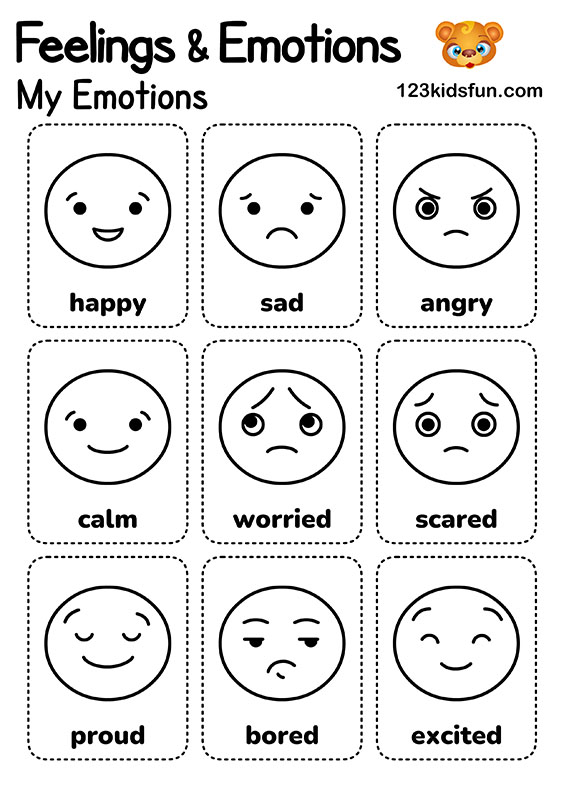 My Emotions - Free Activity Printable for Kids