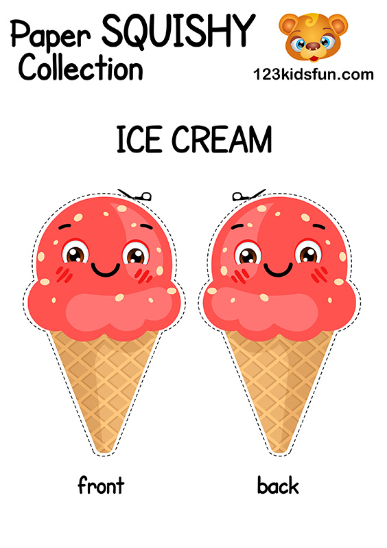 Free Paper Squishy Collection - Ice Cream.