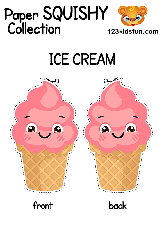 Free Paper Squishy Collection - Ice Cream.
