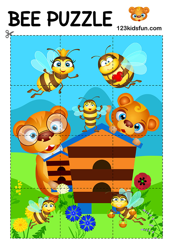 Bee game - Free Printables | 123 Kids Fun Apps