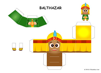 Christmas Nativity Scene Crafts for Kids - Balthazar