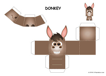 Christmas Nativity Scene Crafts for Kids - Donkey