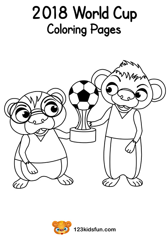 Coloring Pages - Football World Cup 2018. Free Worksheets and Activities for Kids.