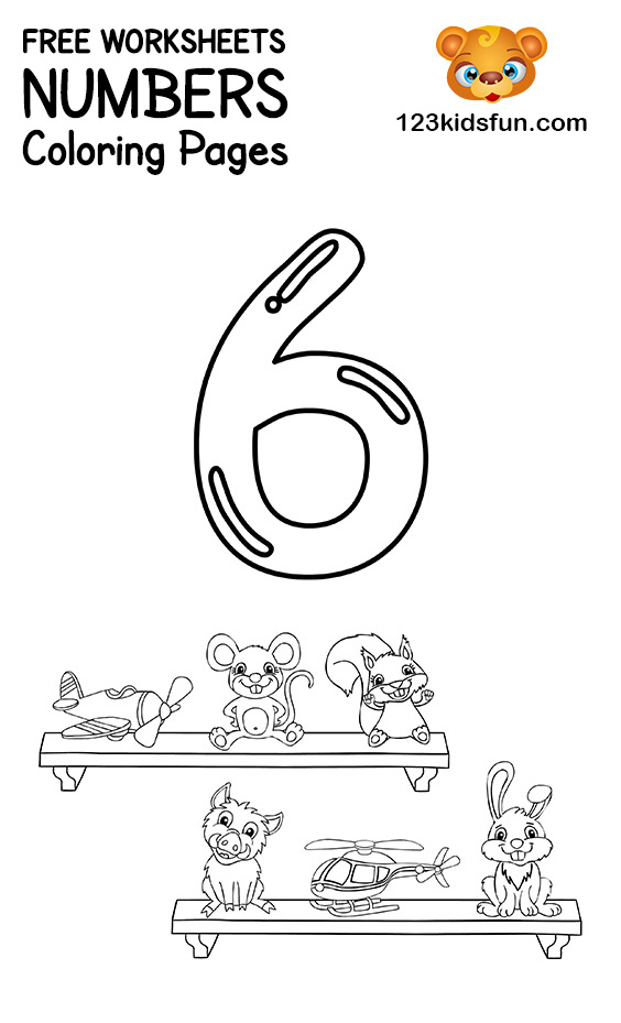 Free Printable Number Coloring Pages 1 10 For Kids 123 Kids Fun Apps