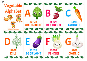 Vegetable Alphabet for Kids
