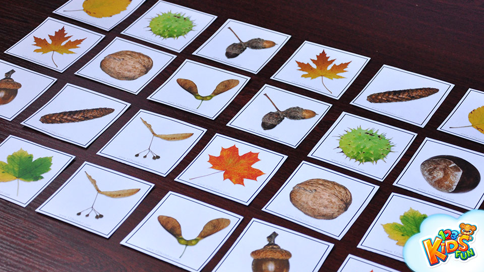 autumn preschool cards