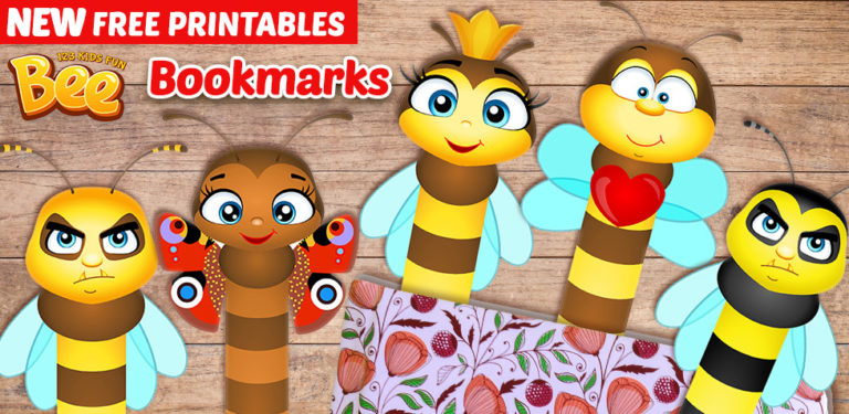 Free Printable Pages with Bees | 123 Kids Fun Apps