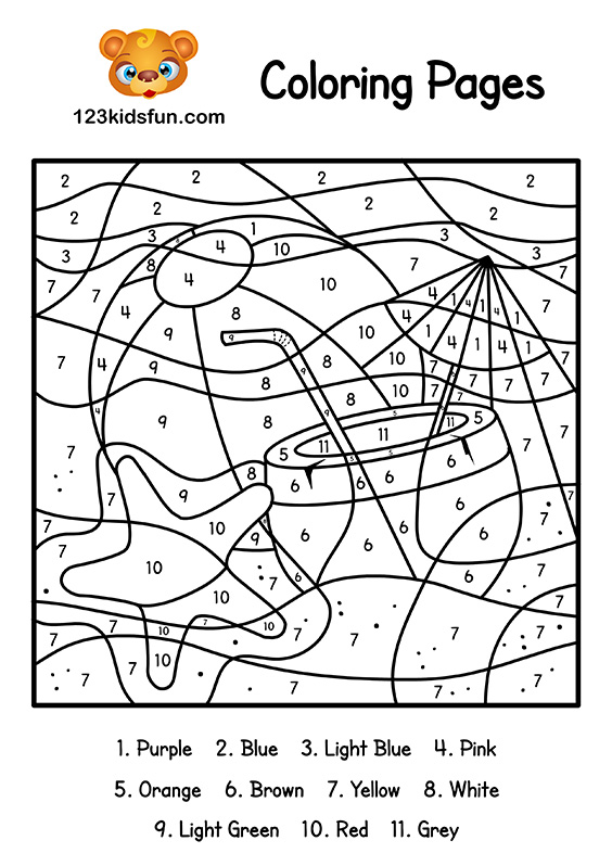 Color By Number, Free Coloring Pages