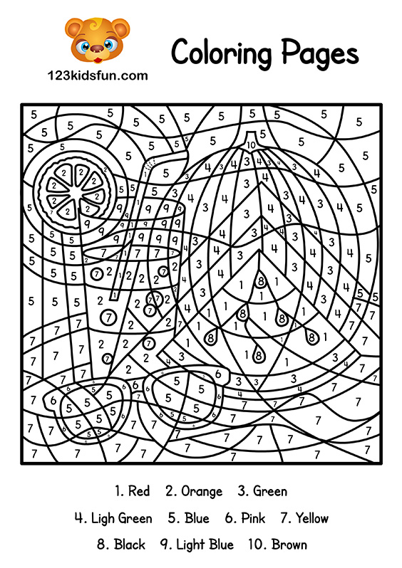 Coloring Pages By Number Printable Color By Number Free Coloring