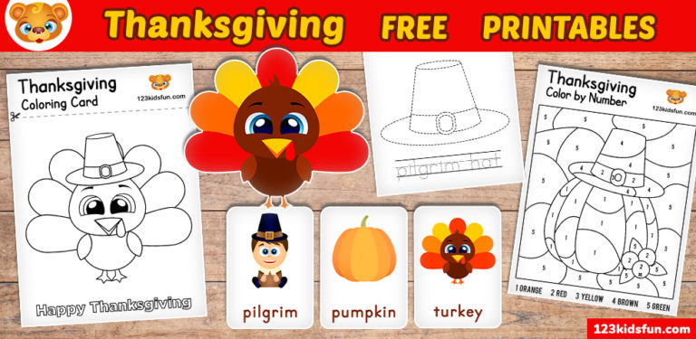 Free Thanksgiving Printables | 123 Kids Fun Apps