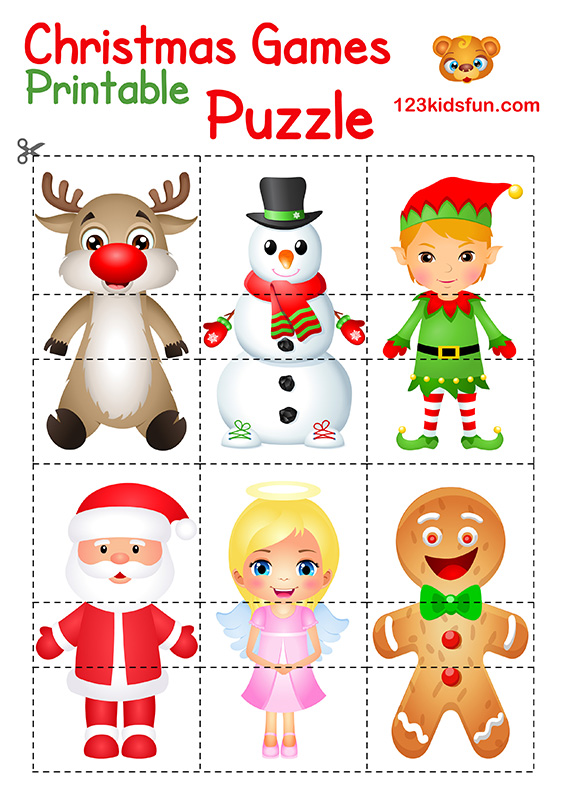 Christmas Puzzle Games Printables