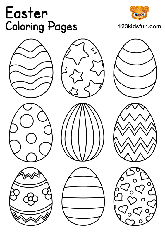 Easter Eggs Coloring Pages