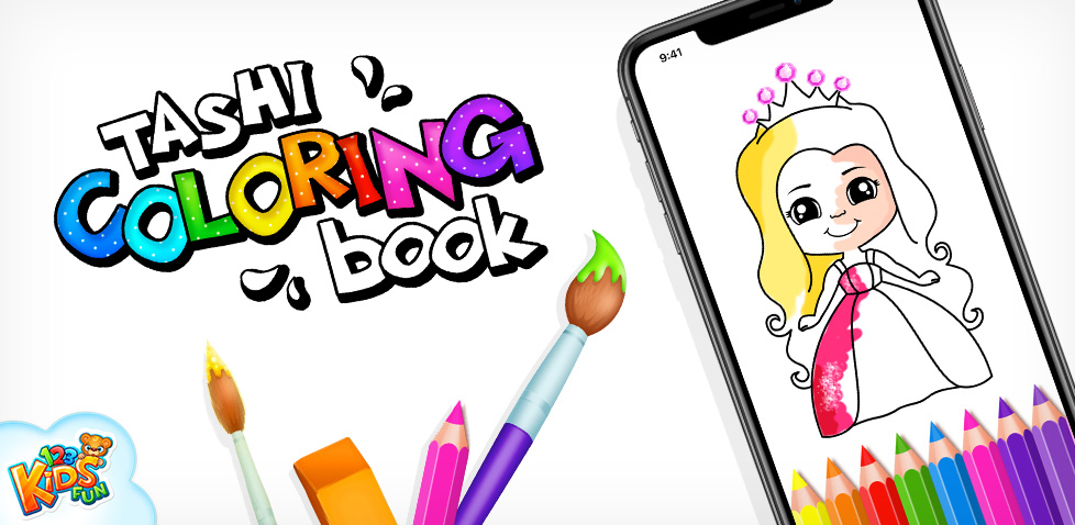 Tashi Coloring Book - Free Game for Kids | 123 Kids Fun Apps