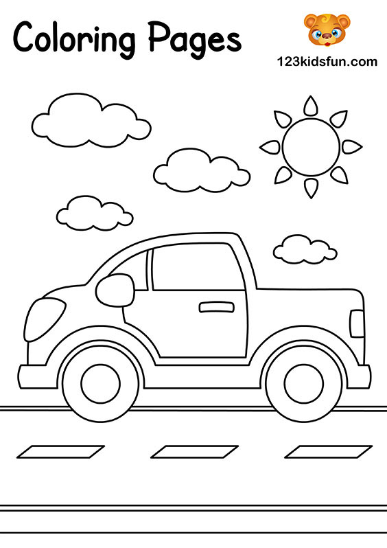 car coloring pages