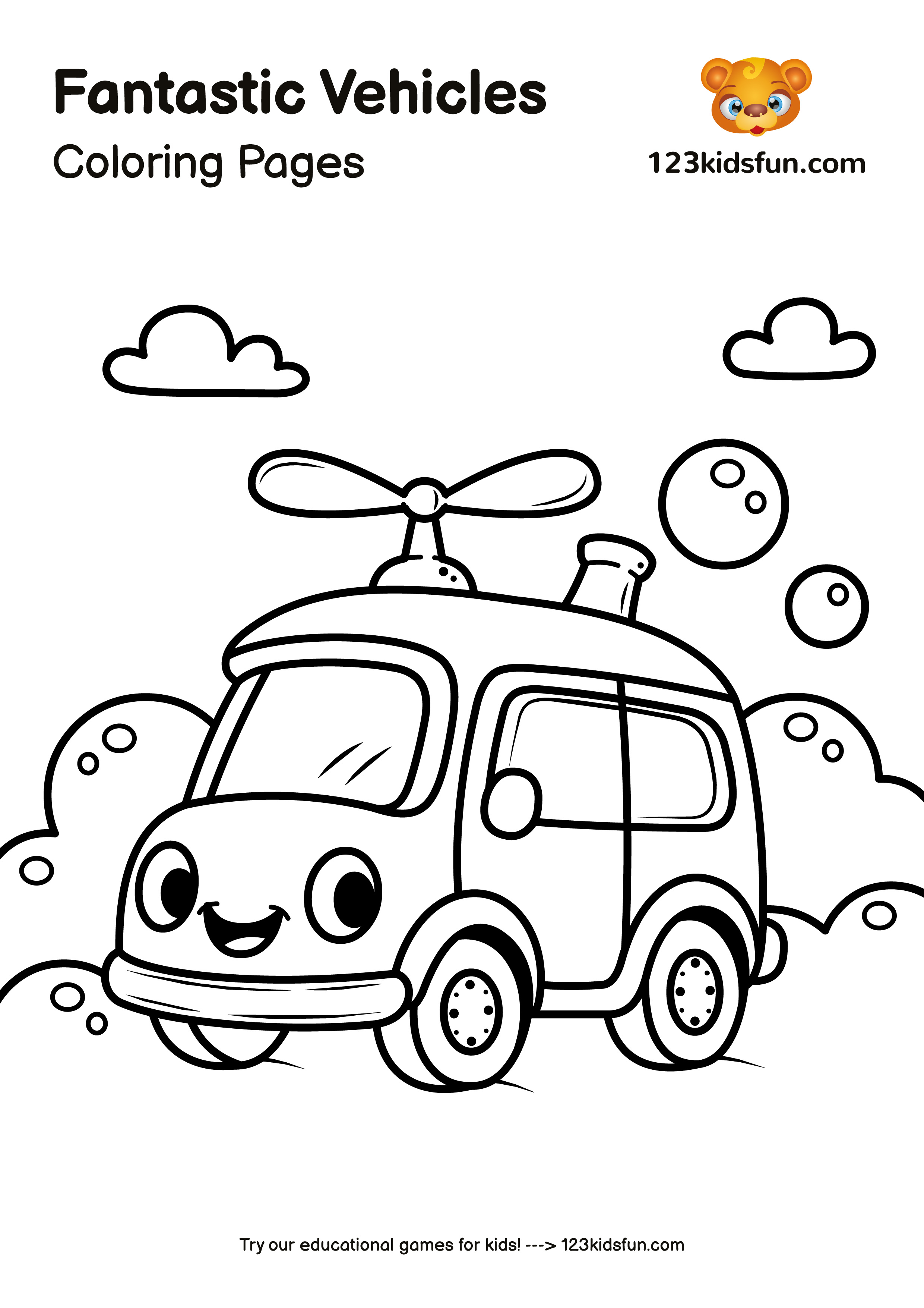 fantastic vehicles coloring pages