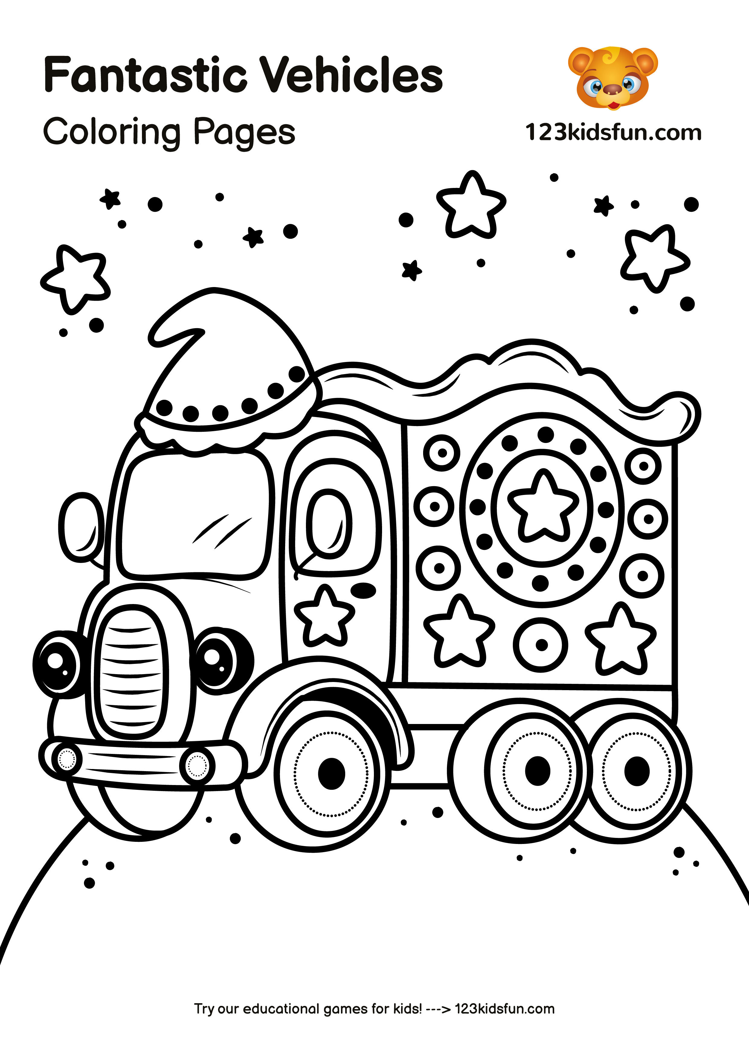 fantastic vehicles coloring pages