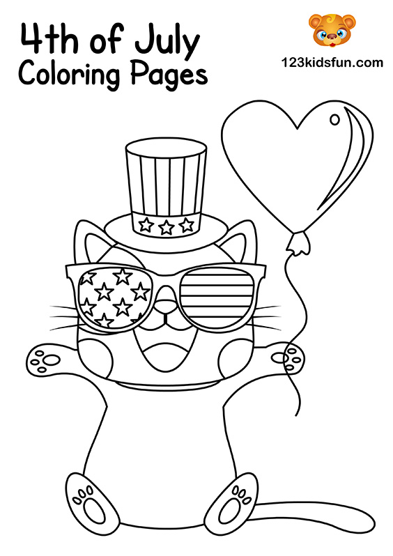 4th Of July Coloring Pages For Kids 123 Kids Fun Apps