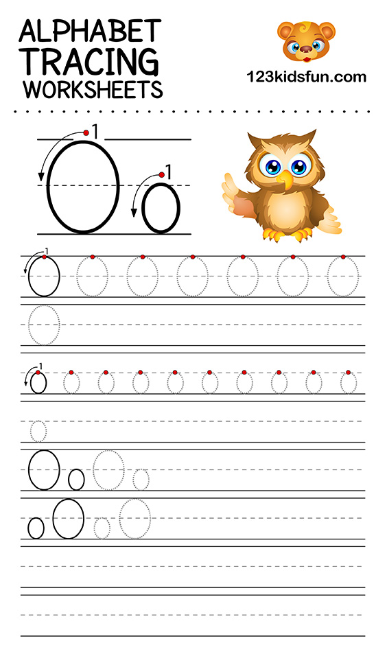 Alphabet Tracing Worksheets A Z Free Printable For Kids 123 Kids Fun 