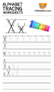 Alphabet Tracing Worksheets A-Z free Printable for Kids. | 123 Kids Fun ...